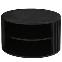 COUCHTISCH - Akazie massiv - Schwarz/Akaziefarben, Holz (70/70/40cm) - home24