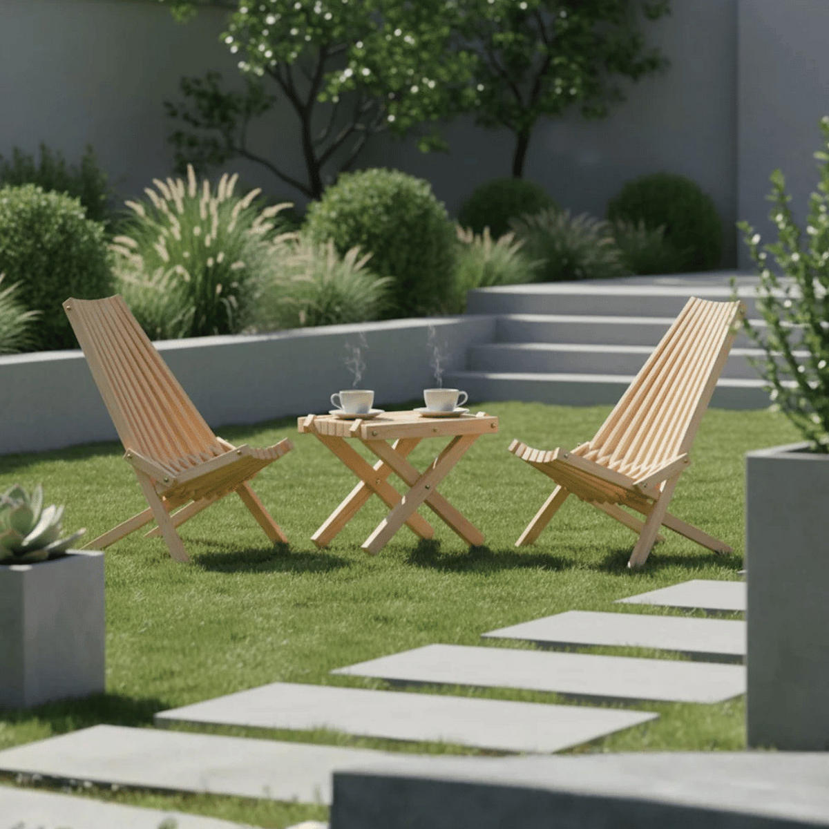 LIEGESTUHL skandinavischHolz ENNO Sonnenliege - Braun, Holz (60/90/80cm) - DELUKE