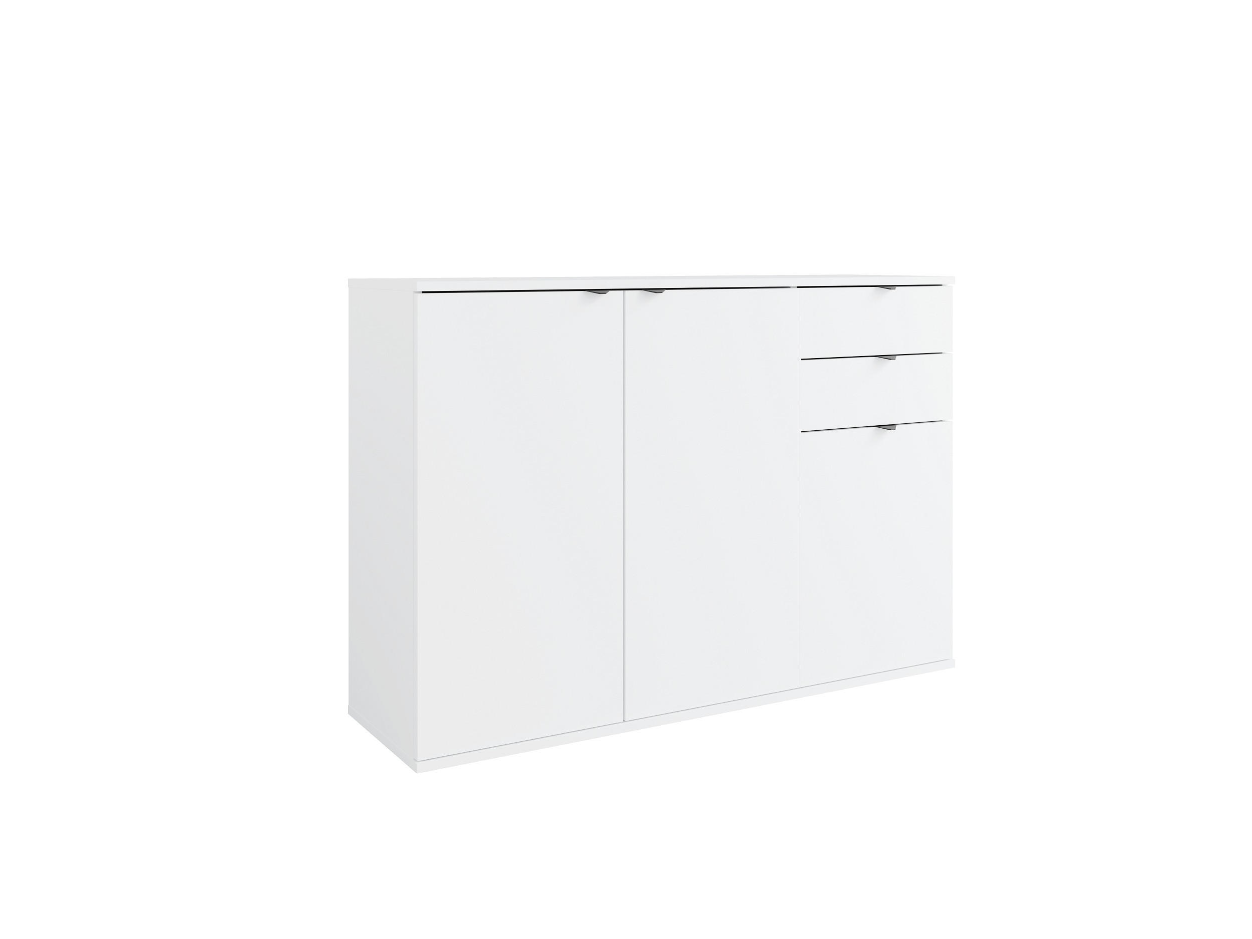 KOMMODE Weiß 120/82,5/35 - Weiß, Holzwerkstoff (120/83/35cm) - RAUMHIRSCH FURNITURE