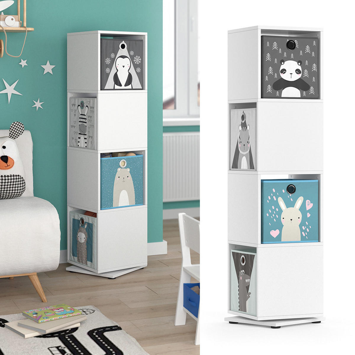 DĚTSKÁ POLIČKA Bílá - bílá, kompozitní dřevo (35.2/144.2/35.2cm) - Vicco