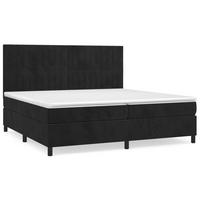 BOXSPRINGBETT Mit Matratze Schwarz 200/200 Cm Samt - Schwarz, Textil (200/200cm) - vidaXL