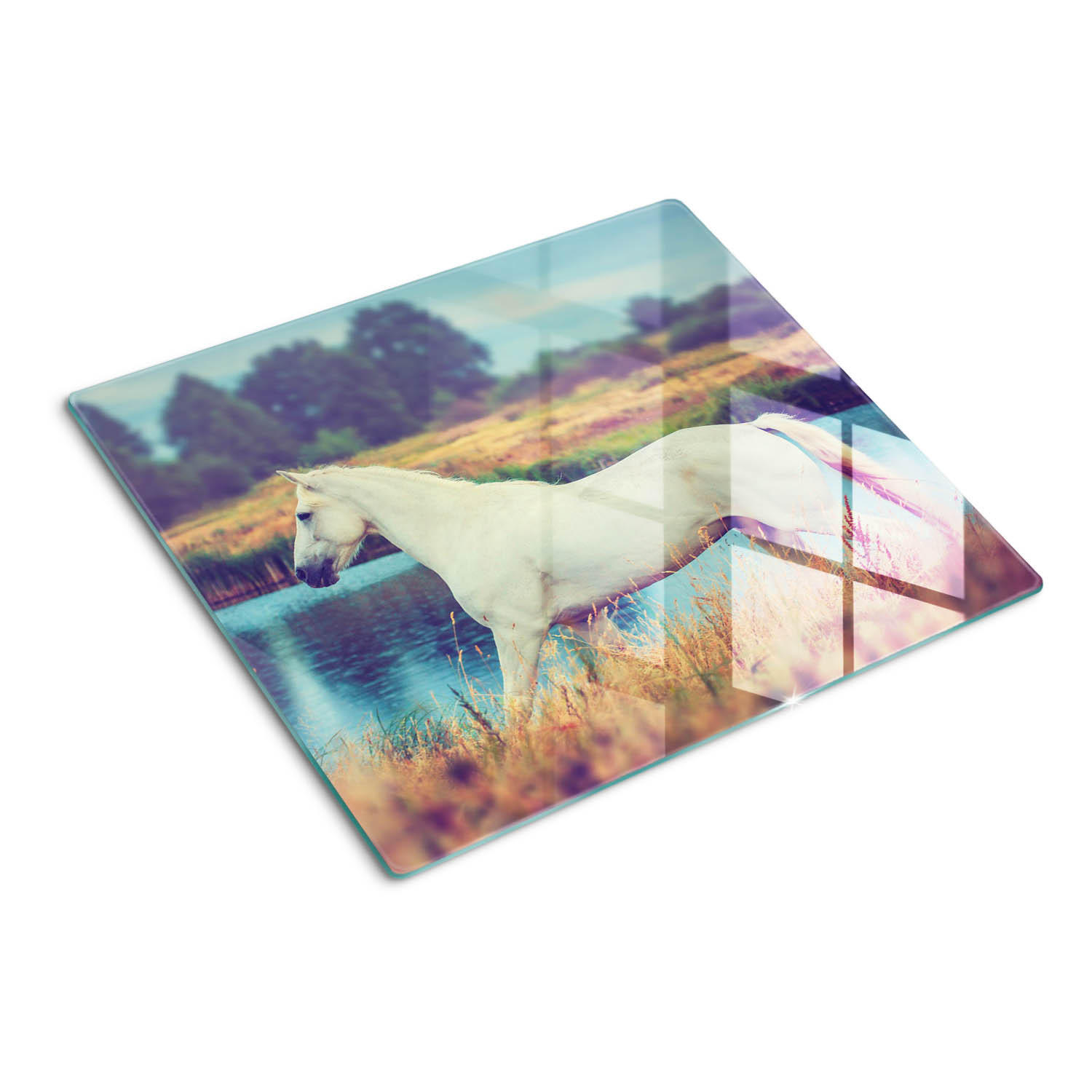 GLASPLATTE 60x52 cm Schimmelsee - Braun, Glas (60/0.4/52cm) - TULUP