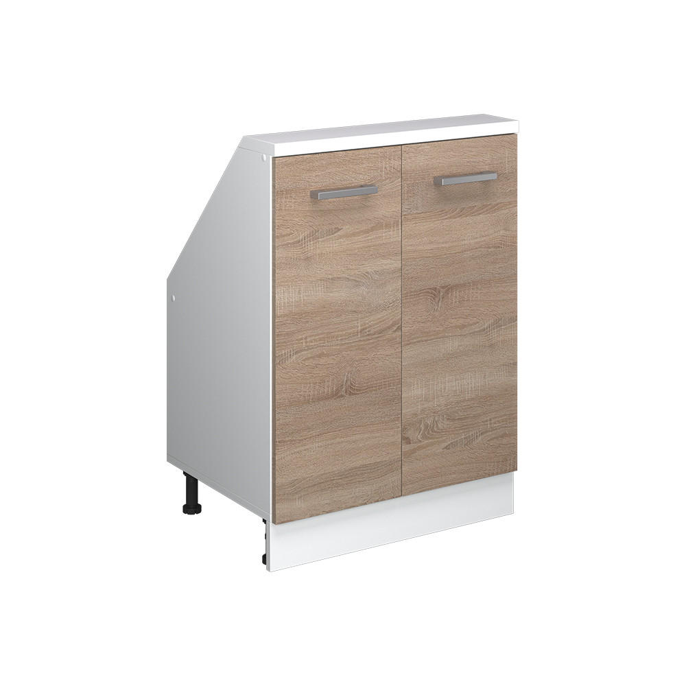 Vicco Dachschrägenschrank Sonoma Eiche, Weiß 60x83.8x46 cm