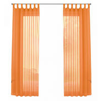 SCHLAUFENGARDINEN Voile 2er Set 245x140 cm Orange - Orange, Textil (140/245cm) - Gardinenbox.eu