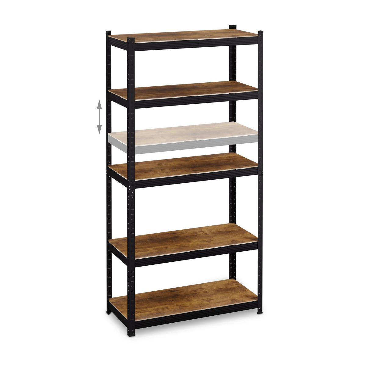 SCHWERLASTREGAL - Multicolor, Holzwerkstoff/Metall (90/180/40cm) - Relaxdays
