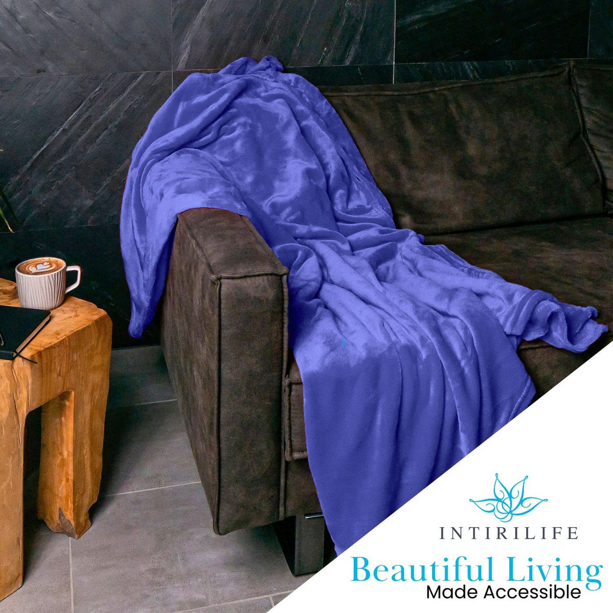 KUSCHELDECKE 200 / 150 cm (blau) - Blau, Kunststoff (150/200cm)