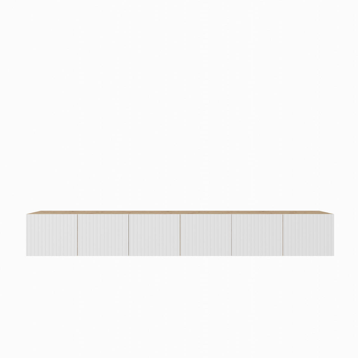 TV-SCHRANK Mio 300 cm, sechstürig, artisan, weiß - Eiche Artisan/Weiß, Kunststoff (300/41/40cm) - Margaret Hadas24