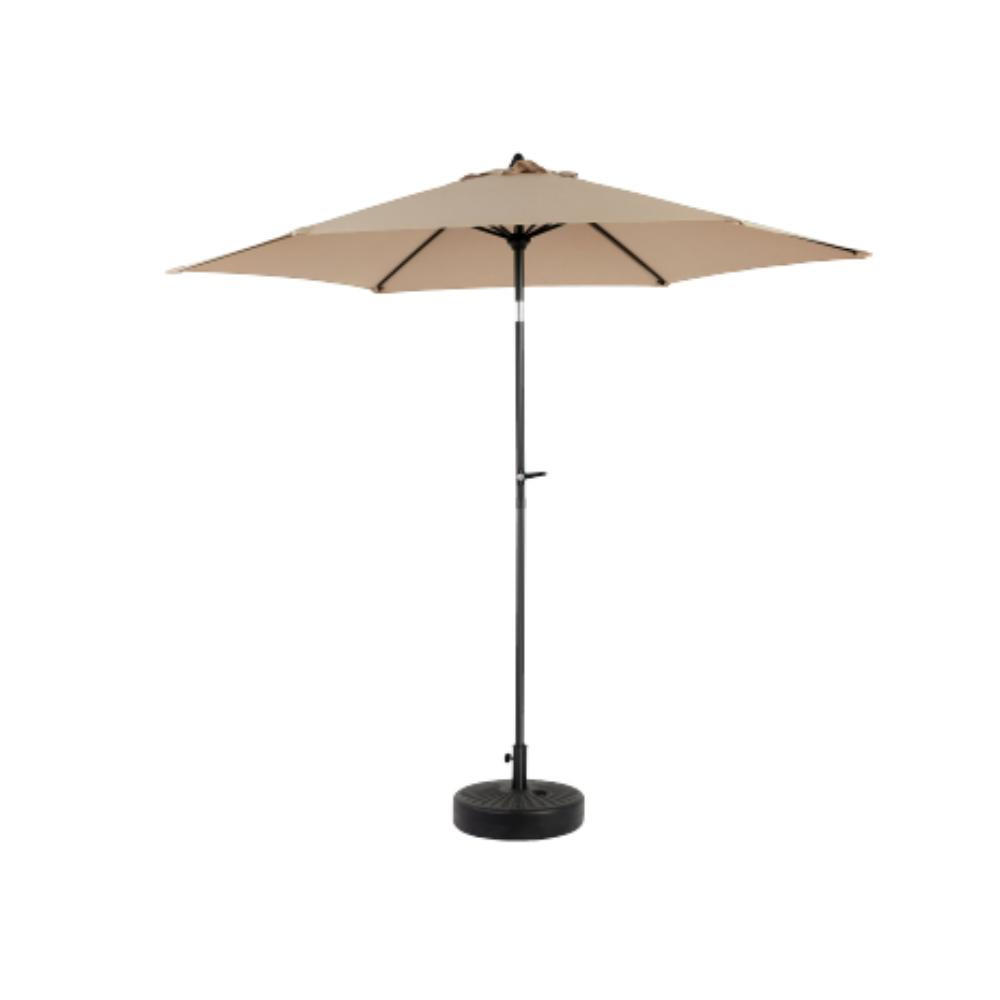 SONNENSCHIRM 264x264cm,Aluminium,Sonnenschutz,Khaki - Braun, Metall (264/264cm) - LVHOM