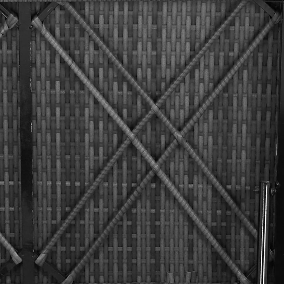 SONNENLIEGE mit Dunkelgrauer Auflage, verstellbar, 195/61,5/33 cm, Grau - Grau, Naturmaterialen/Textil (61.5/75.5/195cm) - vidaXL