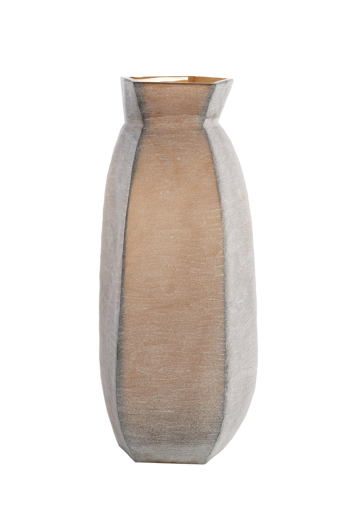 VASE Veliko Braun Ø24,5/50,5 cm - Dunkelbraun, Glas (50.5cm) - Light & Living