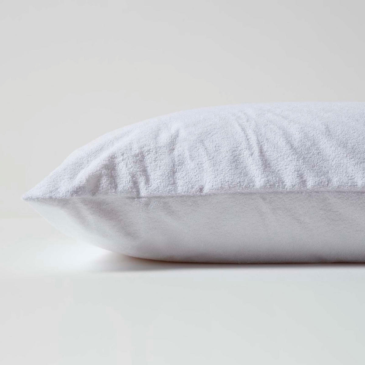 KISSENSCHONER Frottee wasserdicht 60/60 cm, 4er-Set mit Reißverschluss - Weiß, Textil (60/60cm) - Homescapes