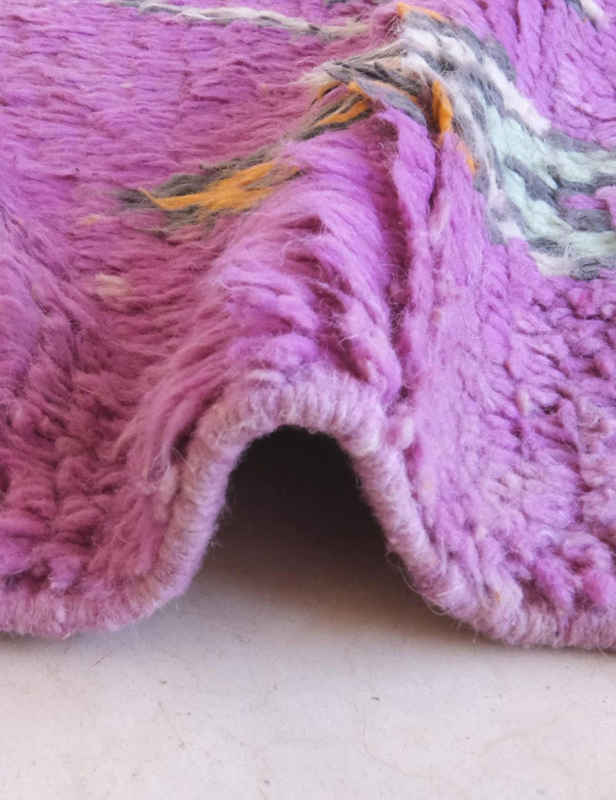 BERBERTEPPICH aus reiner Wolle 197x 304 cm - Lila, Naturmaterialien (197/304cm) - AFK Living