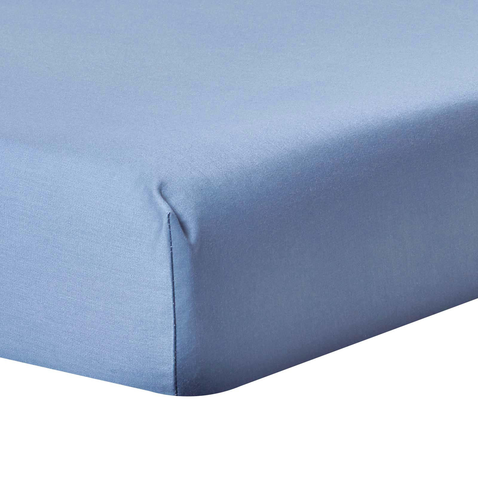 SPANNBETTLAKEN, Ägyptische Baumwolle, Fadendichte 1000 - Blau, Textil (120/190cm) - Homescapes