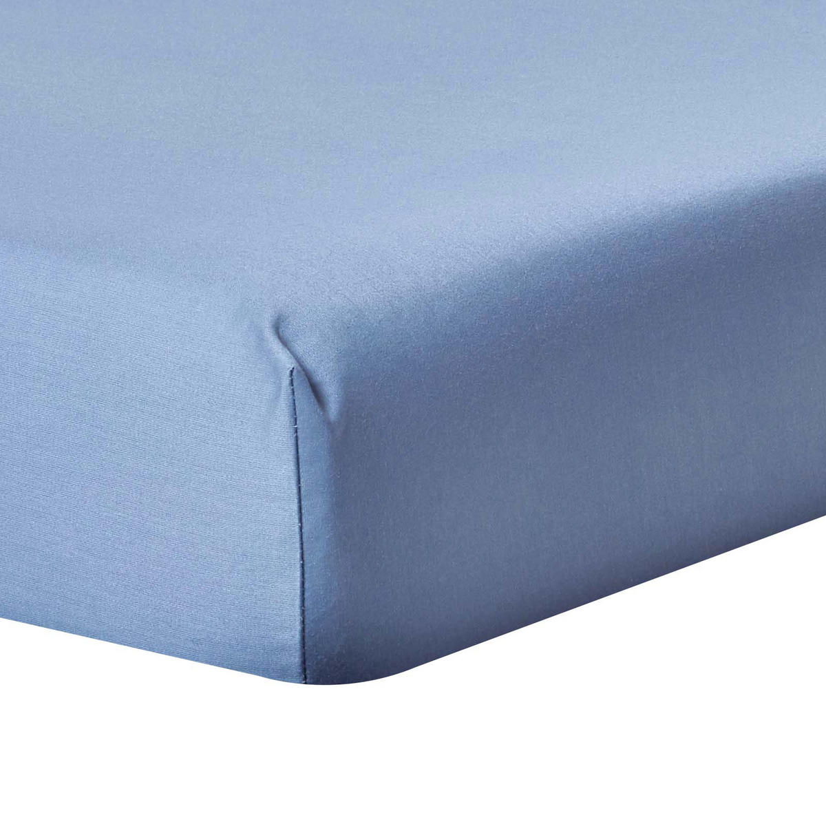 SPANNBETTLAKEN extra hoch, Ägyptische Baumwolle, Fadendichte 1000 - Blau, Textil (180/200cm) - Homescapes