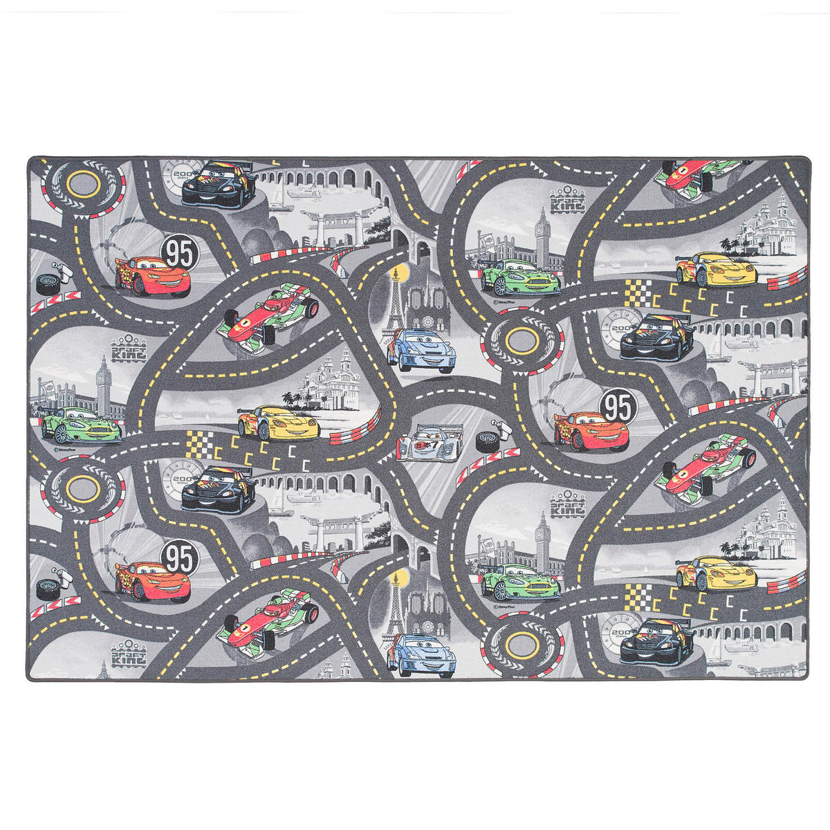 KINDER UND SPIELTEPPICH DISNEY CARS - Grau, Textil (200/200cm) - Snapstyle
