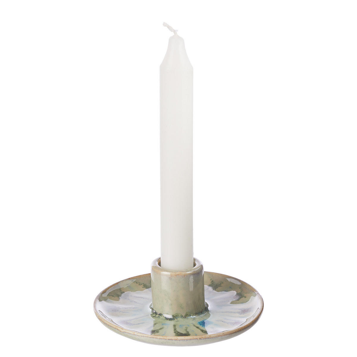 KERZENHALTER Seventies - Salbeigrün, Keramik (11/4/11cm) - Butlers