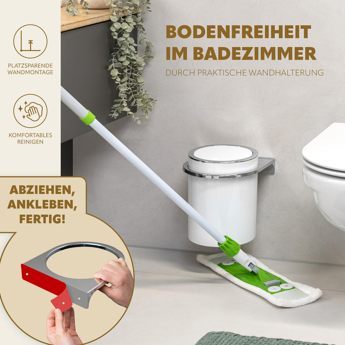 KOSMETIKEIMER SAVONA 5,5 Liter, weiß - Weiß, Kunststoff (22/24.5/22.5cm) - bremermann