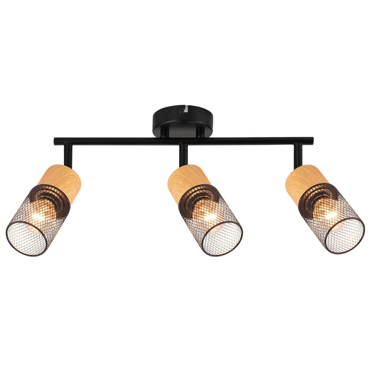 STRAHLER Wilhelmshaven 3-flammig 38.3/9/23 cm - Schwarz, Metall (38.3/9/23cm) - Nettlife