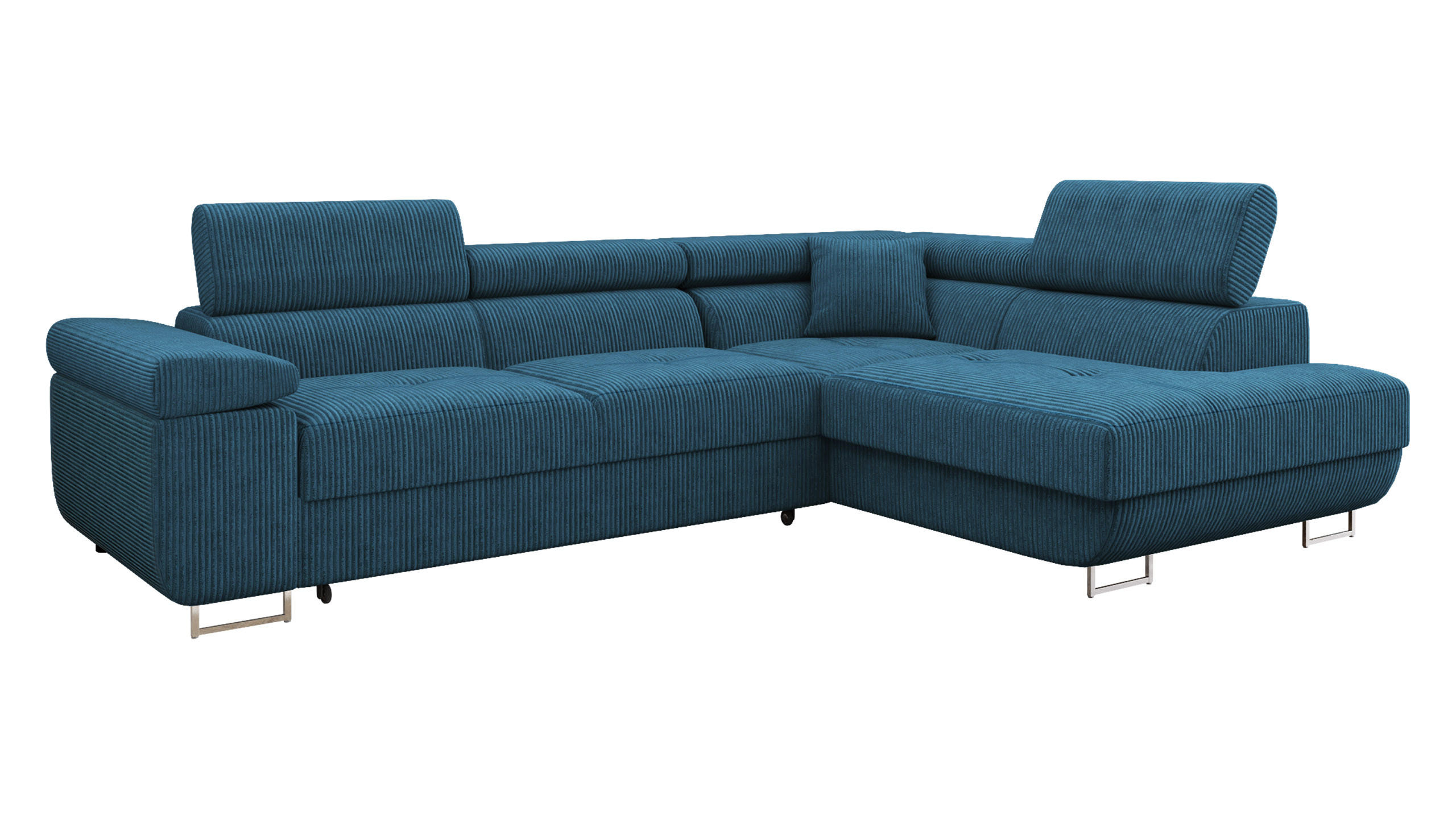 COLTAR Torezio Reiat, Dreapta - albastru, material textil/lemn (203/274cm) - MIRJAN24