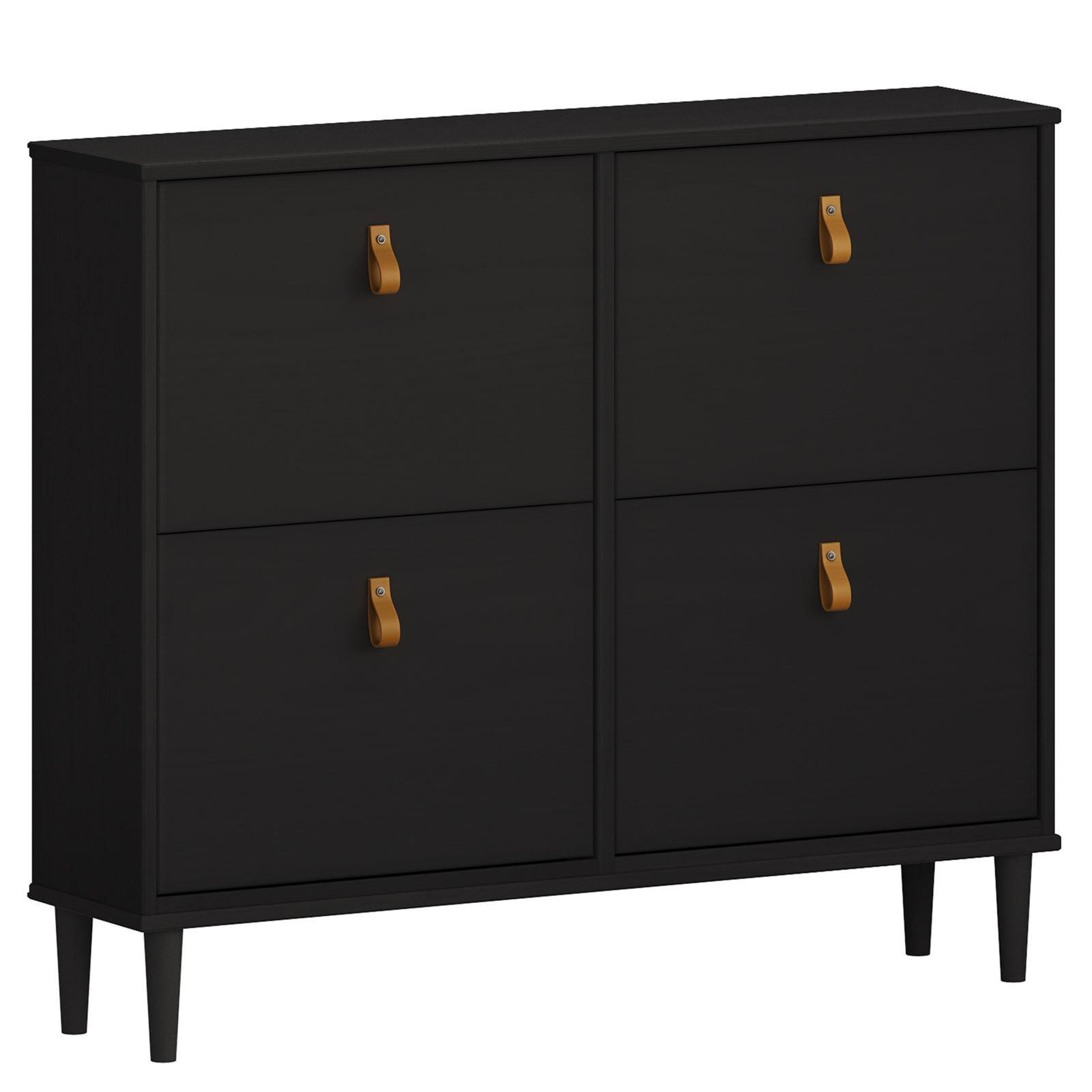 SCHUHKIPPER MIKKA schwarz - Schwarz, Holz (107/92/25cm) - IDIMEX