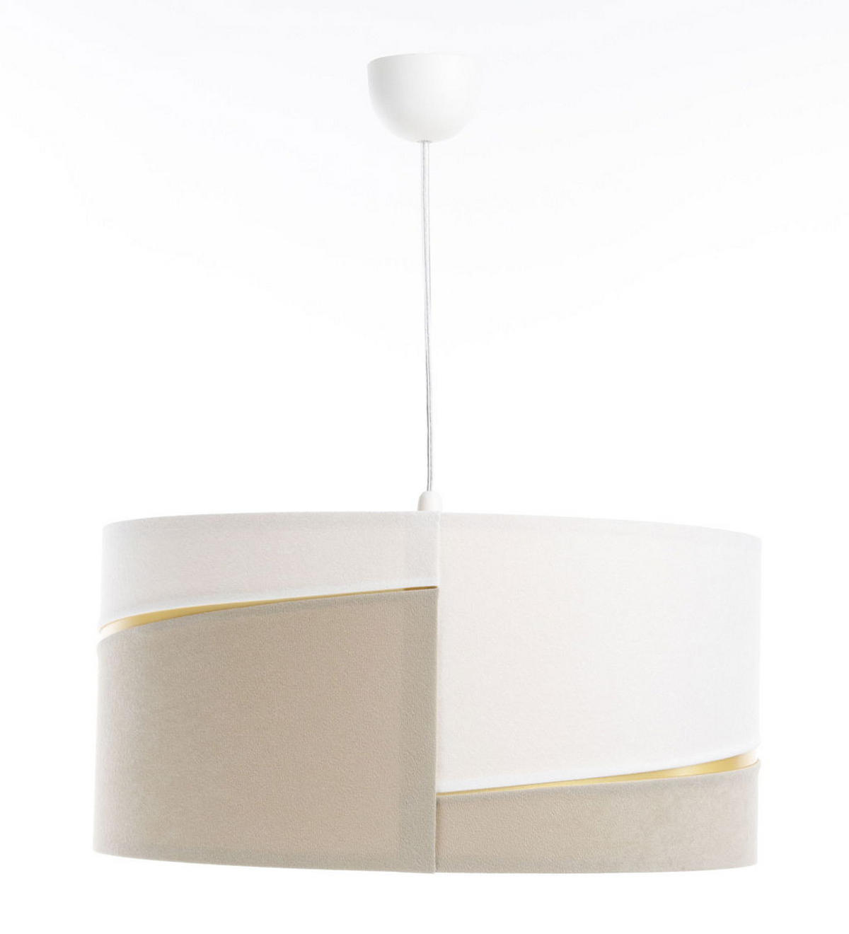 HÄNGELEUCHTE Weiß 50/25 cm - Beige/Weiß, Kunststoff (50/0.4/25cm) - ONZENO