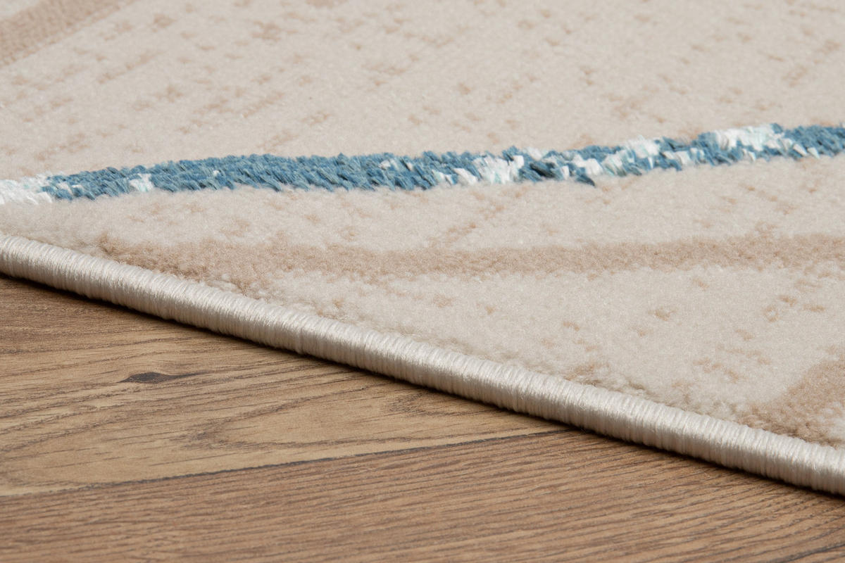 TEPPICH CRYSTAL Creme Blau 180/250 cm - Blau/Creme, Textil (180/250cm) - Tapiso