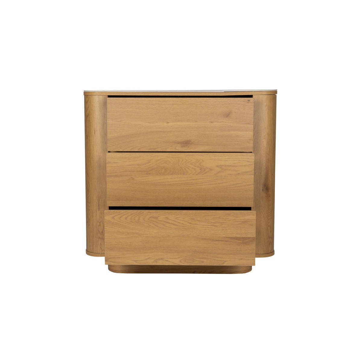 KOMMODE Almira Marmoroptik Natural - Naturfarben, Holzwerkstoff (90/80/40cm) - Housecraft Living