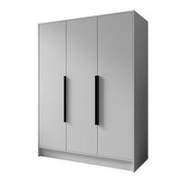 DREHTÜRENSCHRANK BERON 150/200/51 cm Modern Kleiderschrank 3-türig Weiß - Weiß, Holzwerkstoff (150/200/51cm) - MASSENO