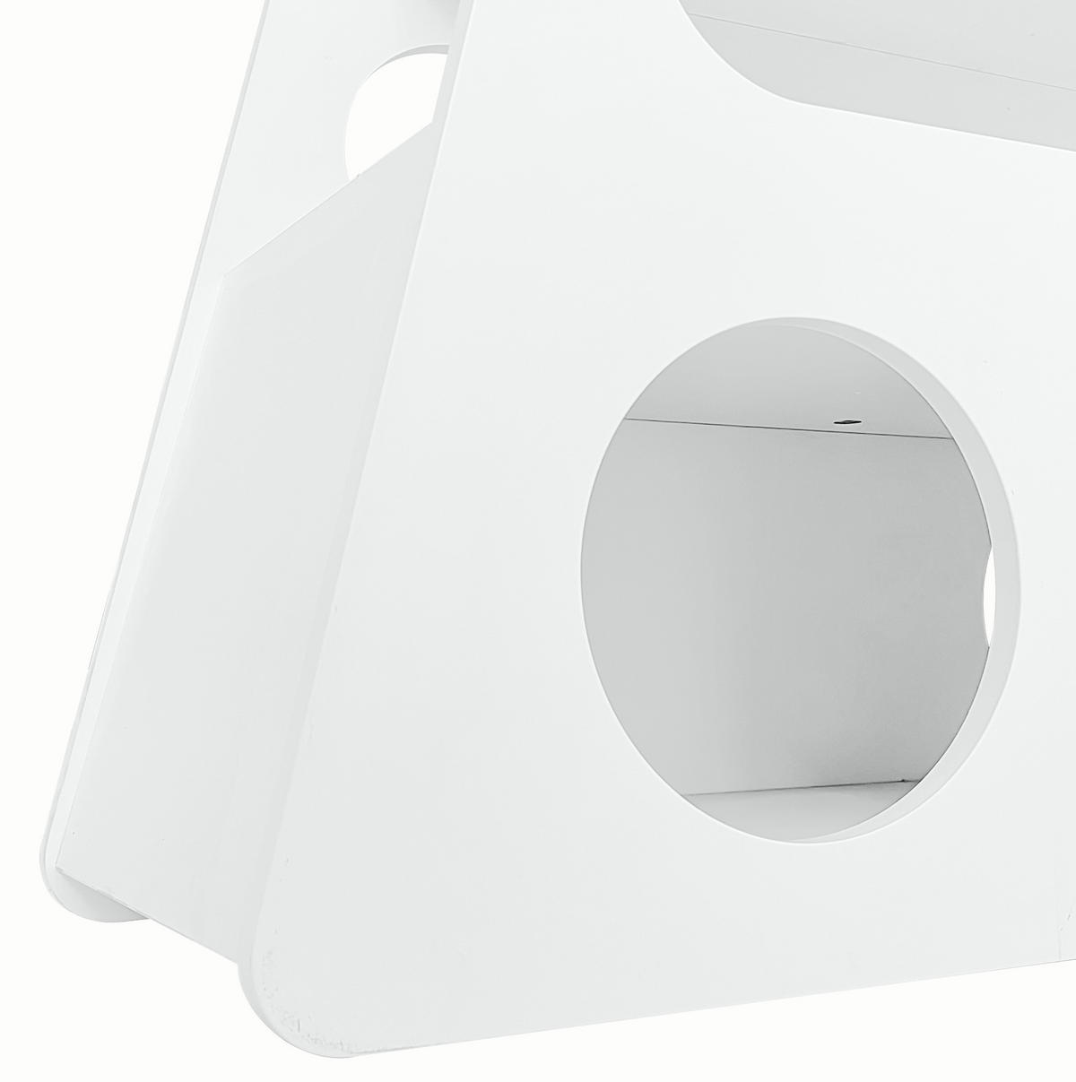 BEISTELLTISCH 81/33/51,5 cm Weiß aus MDF und Spanplatte mit Rollen - Weiß, Holzwerkstoff (81/33/51.5cm) - OKWISH