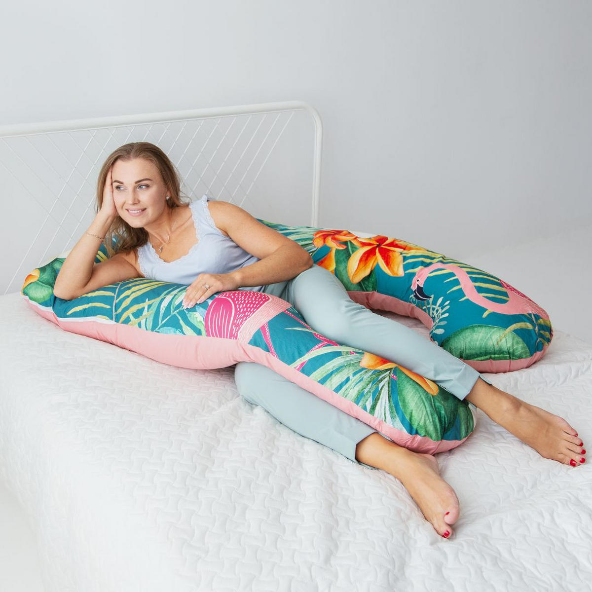 KOMFORTKISSEN - Flamingo - Multicolor, Textil (100/150cm) - KomfortKissen