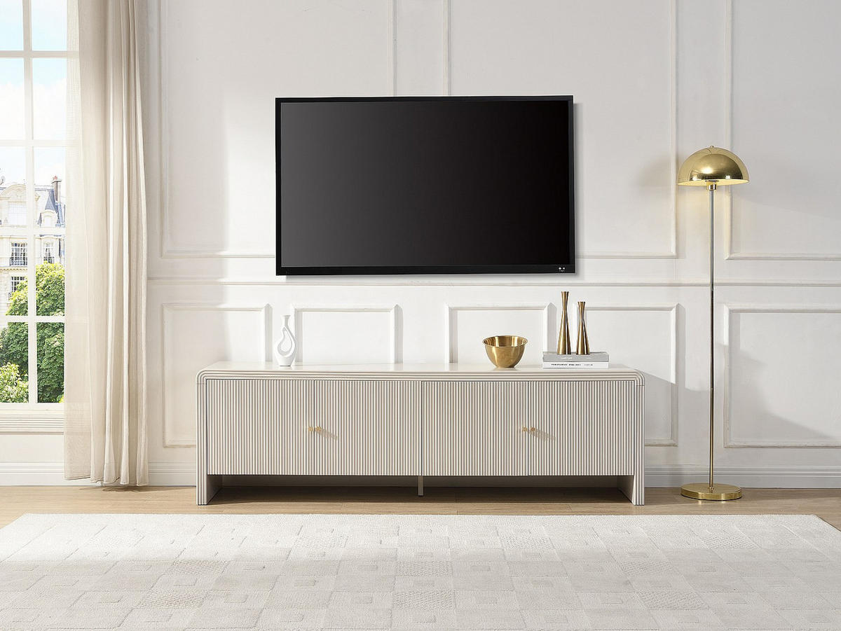 TV-BOARD - 179.6 cm x 40 cm - Holz, Platte - Beige - MIRENALO - Beige, Holz (179.6/55/40cm) - Vente-Unique