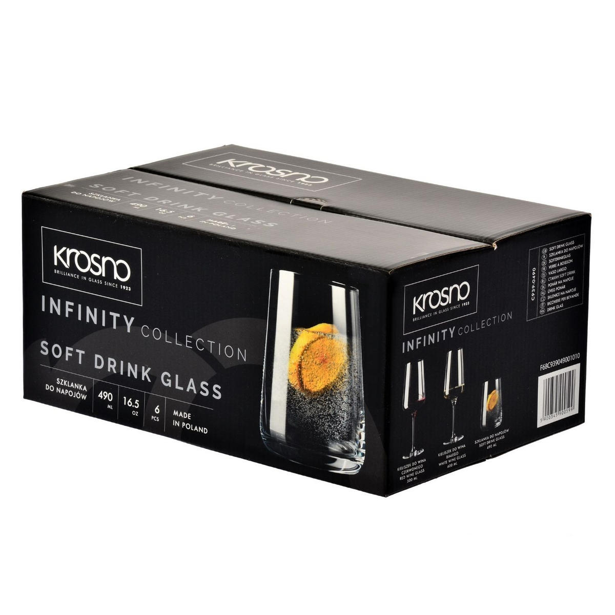 WASSERGLÄSER, 6er-Set, 490 ML - Transparent, Glas (0.58L) - Krosno Glass