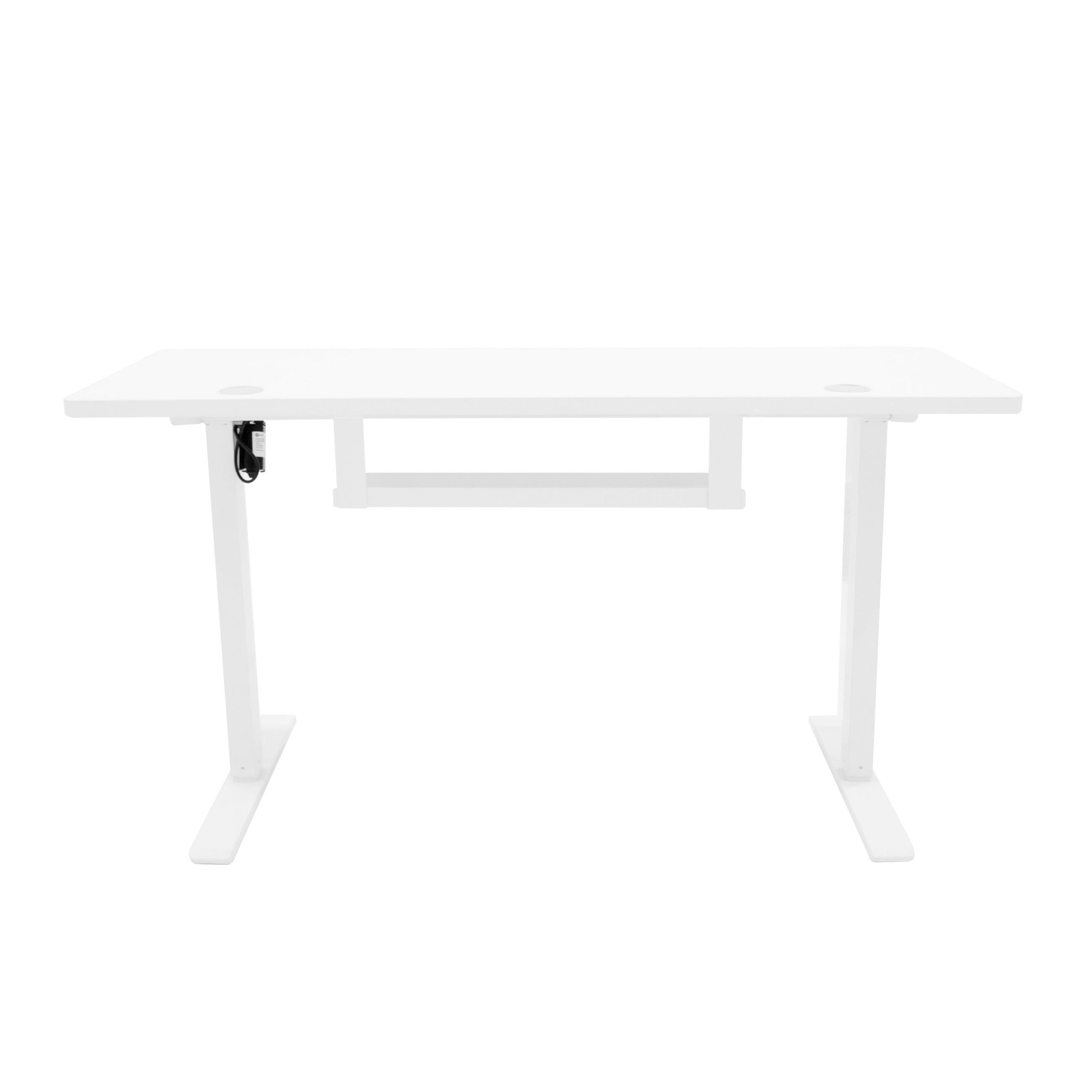 STEHSCHREIBTISCH Elektrischer mit Schublade – 140 cm x 60 cm - Weiß, Metall (60/140/118cm) - Monstershop