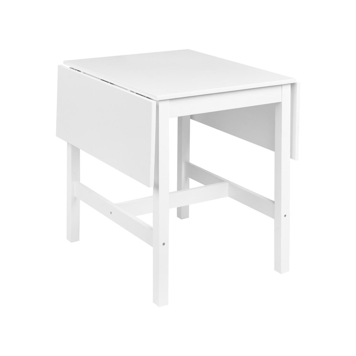 BLAGOVAONSKI STOL izvlačni bijeli 60-120/74 cm borovo drvo Vera - bijela, drvo (60/74/76cm) - Beliani