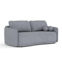 SCHLAFSOFA Mitsis Grau Webstoff - Schwarz/Grau, Holz/Holzwerkstoff (231/93/106cm) - Maison de Reve