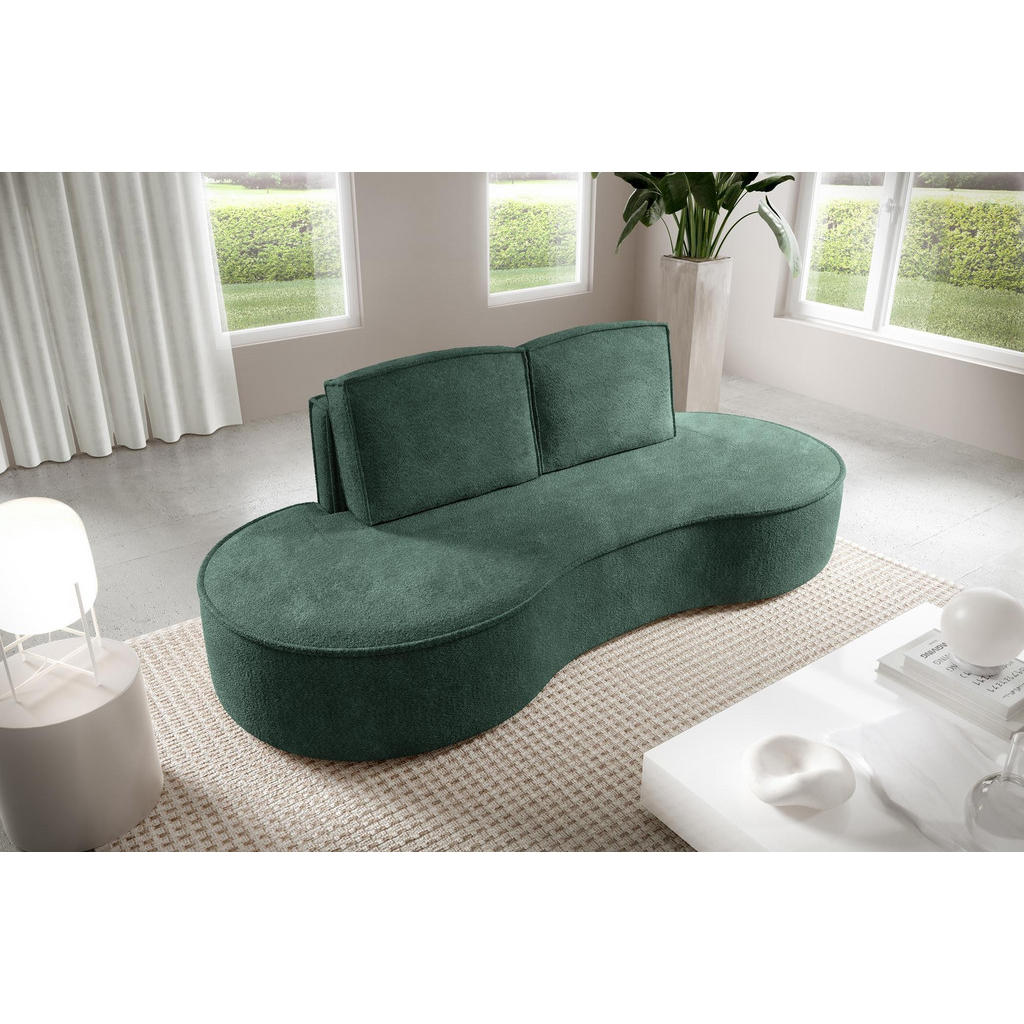 Thumbnail - Bettso Sofa, Dunkelgrün, Holzwerkstoff, 234x88x101 cm, Wohnzimmer, Sofas & Couches, Sofas