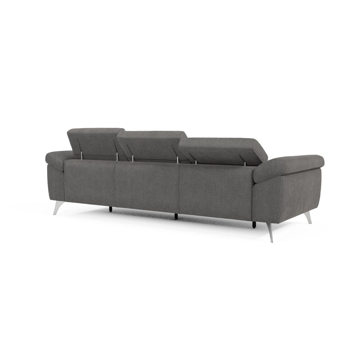 LINEARSOFA Donatello - Anthrazit, Metall (265/76/102cm) - Divani.store