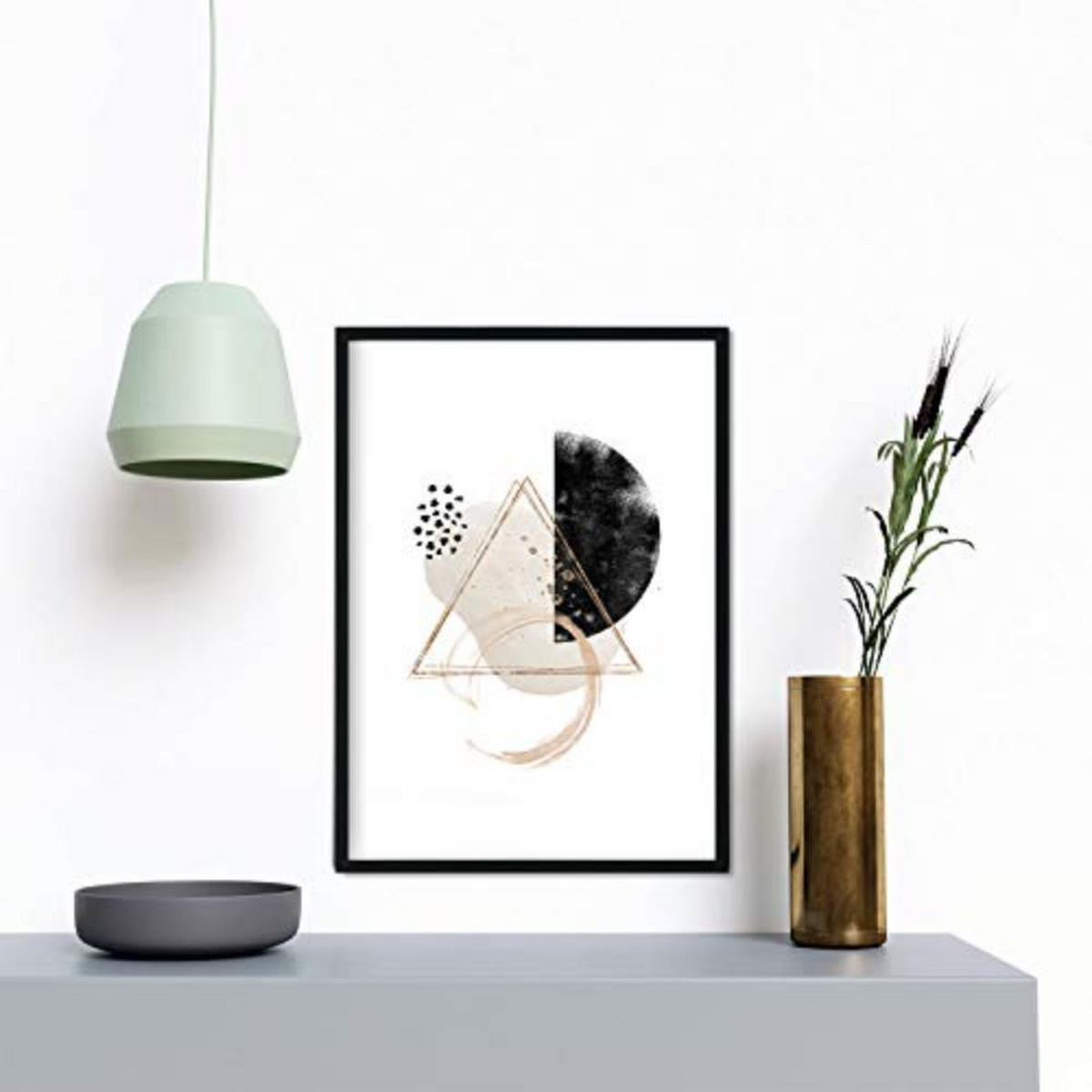 POSTER Set mit 4 Abstrakte Formen und Figuren Braun A4 Rahmenlos - Klar, Papier (29.7/3cm) - Nacnic