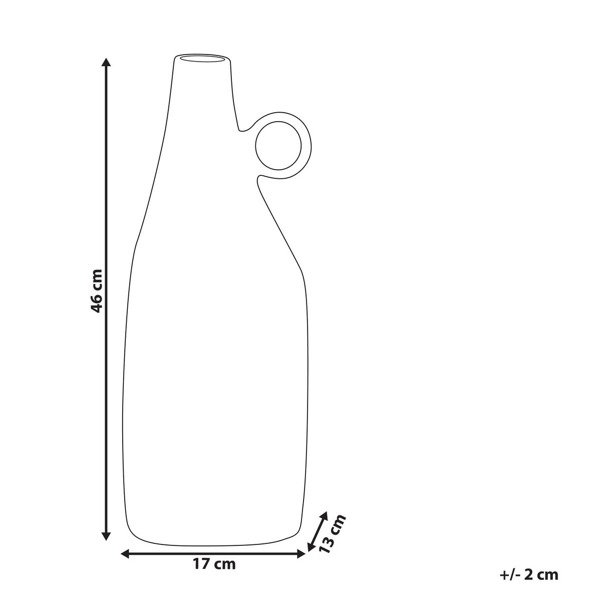 DEKOVASE Aluminium messing Sambhar - Messingfarben, Metall (46cm) - Beliani