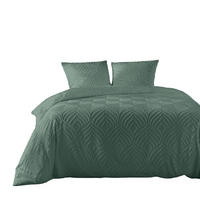 BETTWÄSCHE-SET aus Baumwolle 220/240/0,1 cm - Grün, Naturmaterialien (240/220cm) - Douceur d´intérieur