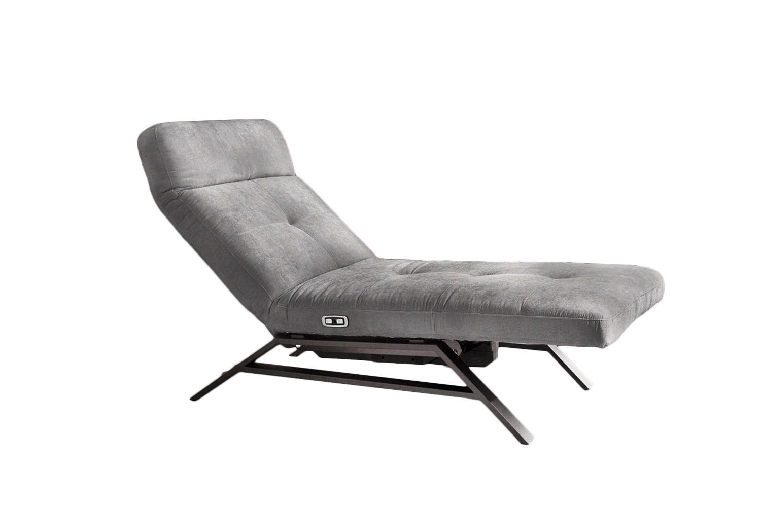 LIEGE AMERIVA Grau Velvet - Silberfarben/Grau, Textil (80/110/158cm) - KAWOLA