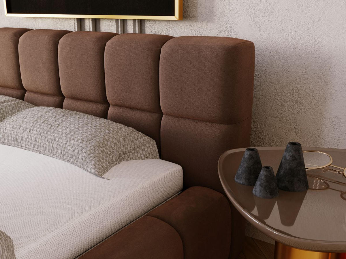 POLSTERBETT Alicante 180x200 Braun - Braun, Textil (180/200cm) - Graingold