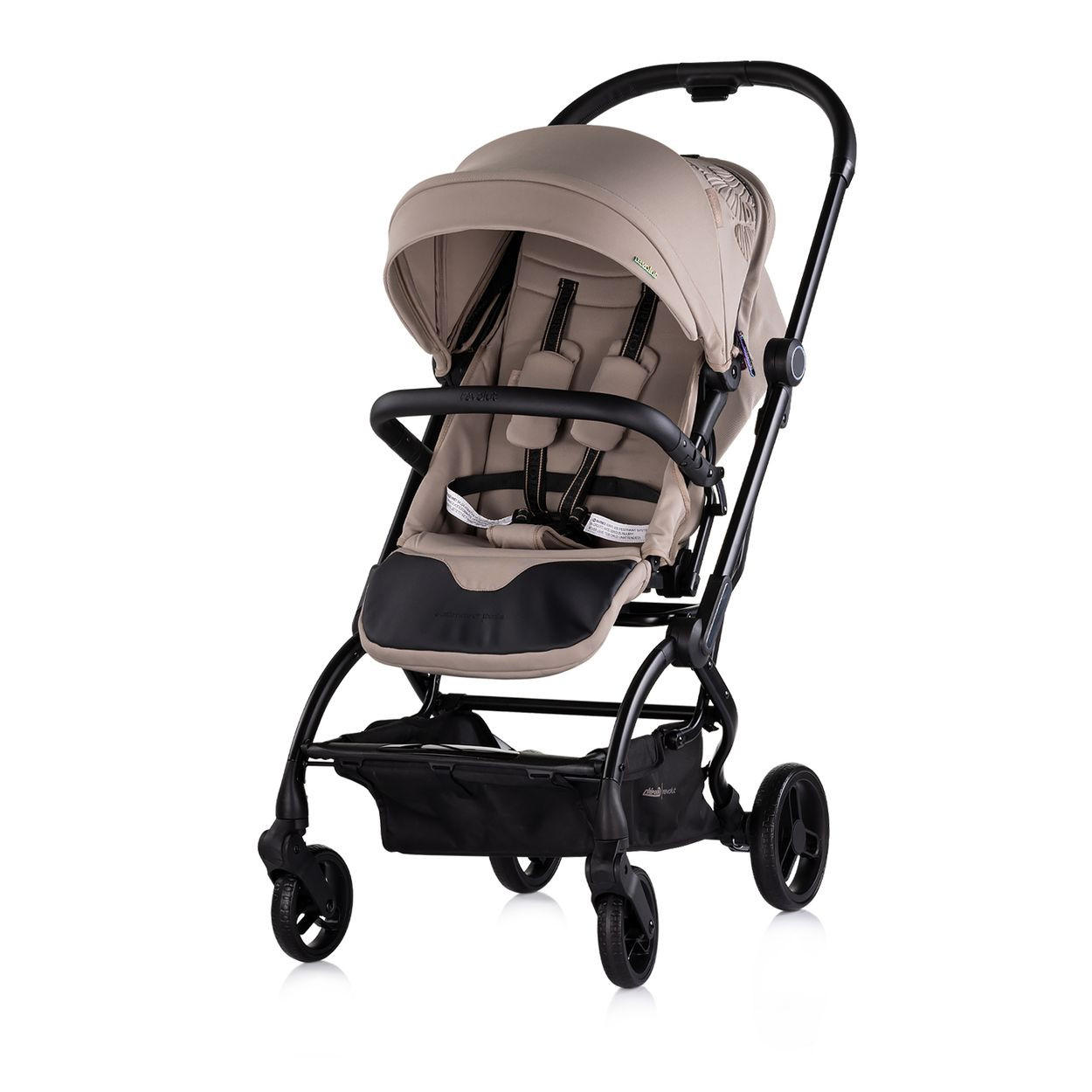 KINDERWAGEN Revolut beige Sitz 360 Grad drehbar, verstellbar, EVA-Reifen - Beige, Metall (57/48/109cm) - Chipolino
