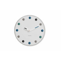WANDUHR Design Weiß 42/42 cm - Weiß, Holzwerkstoff (42/42/3cm) - ONZENO