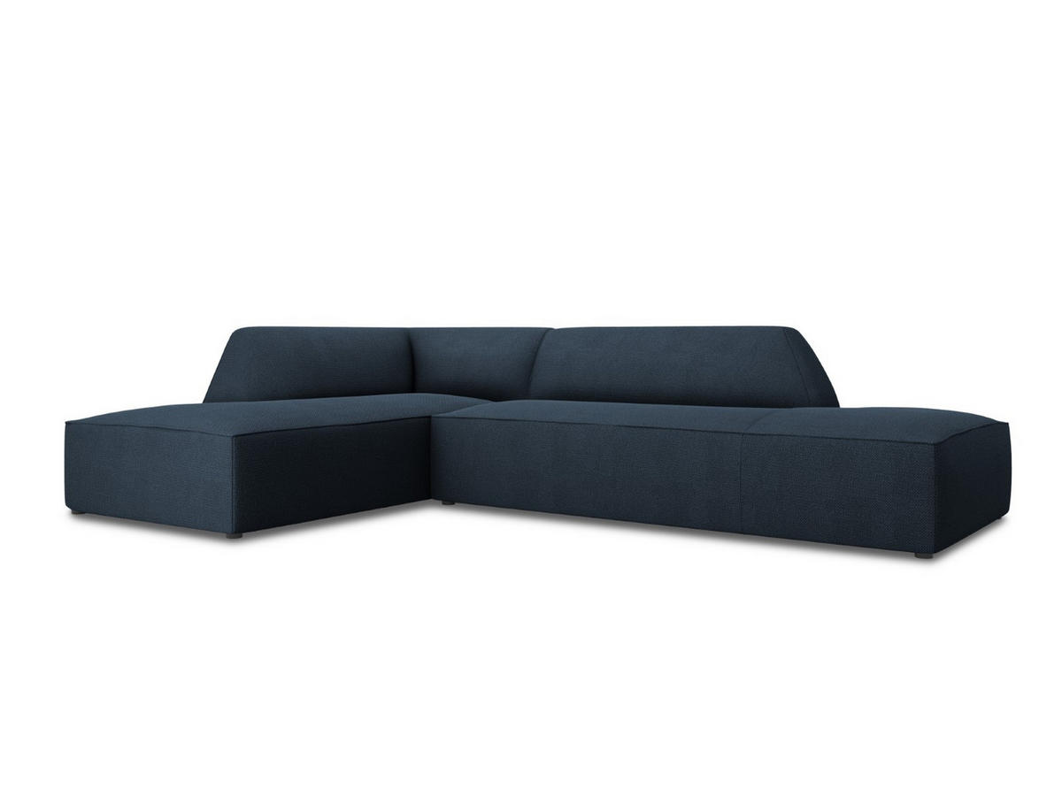 ECKSOFA links Ruby aus strukturiertem Stoff marineblau 4 Sitzplätze - Blau, Textil (180/273cm) - Micadoni
