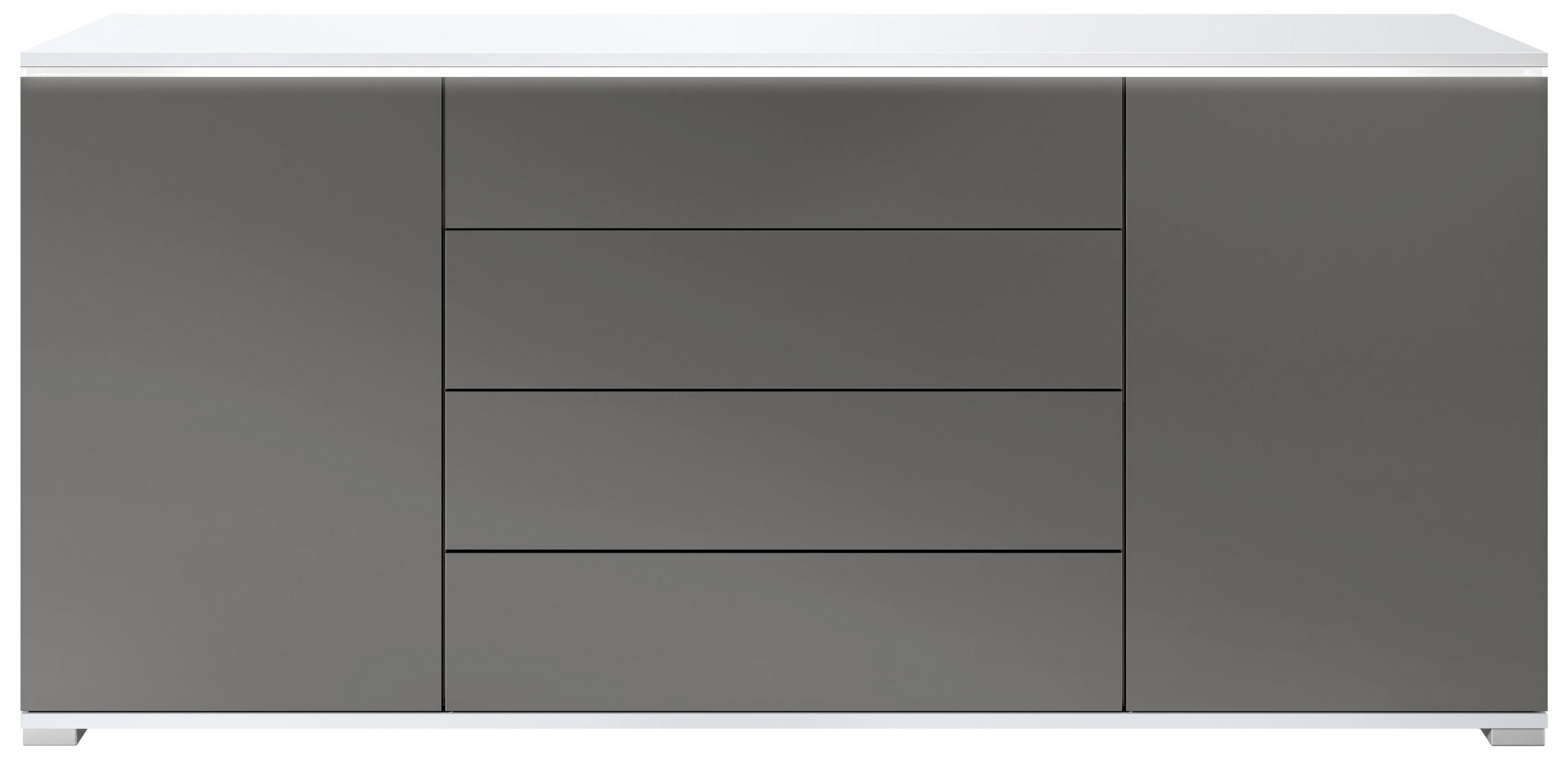 Vladon Sideboard Dunkelgrau 166.5x75.5x35 cm