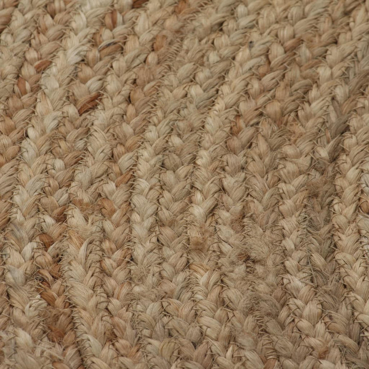 HANDWEBTEPPICH Rund 120 cm aus Geflochtene Jute - Naturfarben, Textil (120/120cm) - vidaXL