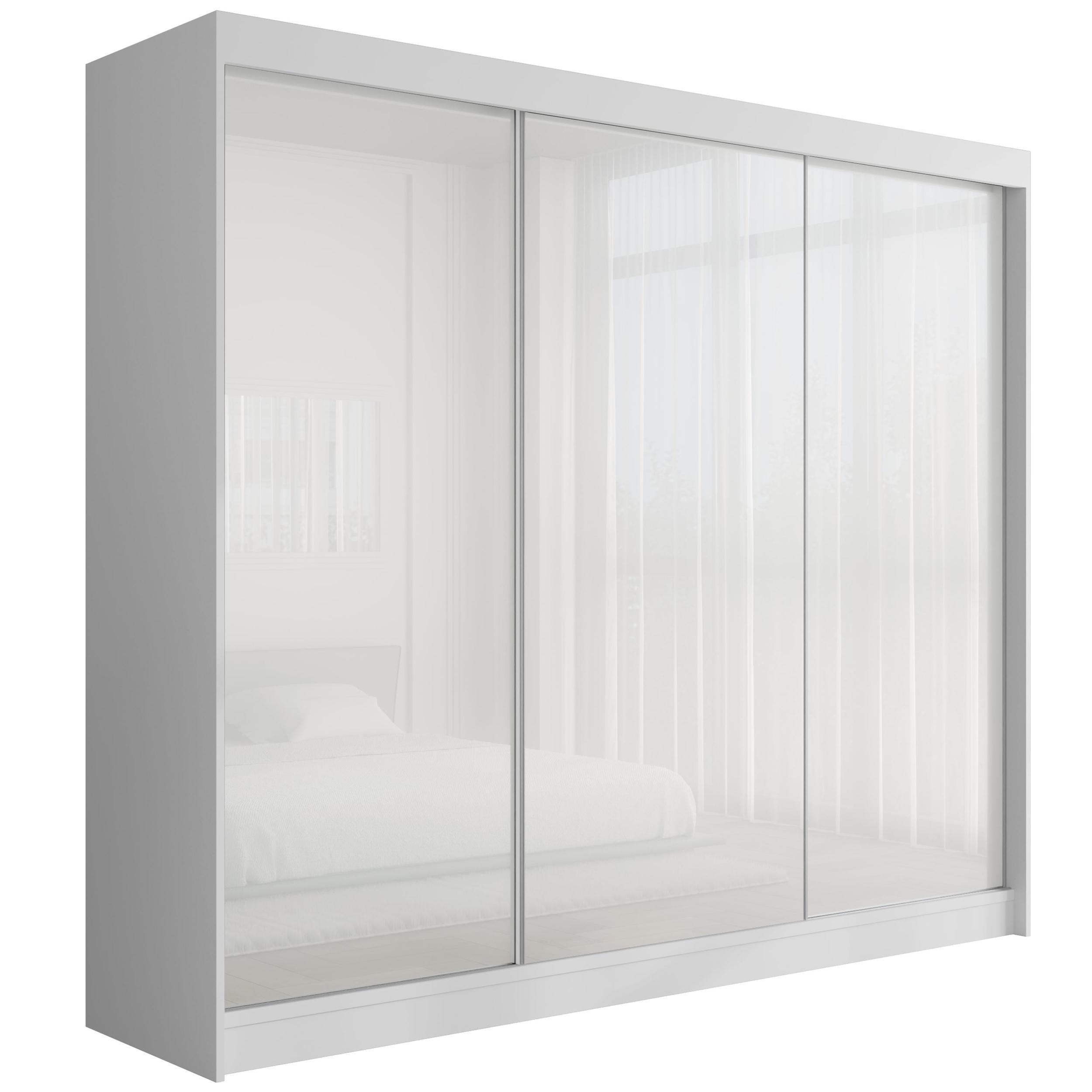 KLEIDERSCHRANK PEKA - 250 cm - Weiß - Weiß, Holzwerkstoff (250/215/61cm) - ALTDECOR