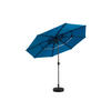 SONNENSCHIRM aus Stahl 294x294x250 cm in Dunkelblau mit Kurbel & Kippfunktion - Dunkelblau, Metall (294/294cm) - Modfu