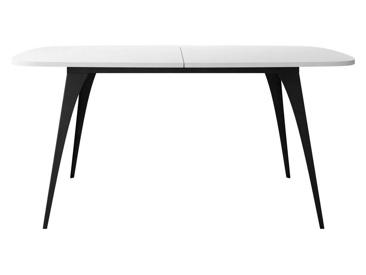 ESSTISCH Aura 160 - Schwarz/Weiß, Holzwerkstoff/Metall (90/160/76cm) - MIRJAN24